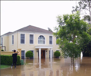 House and Yard Flooded